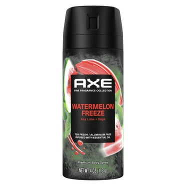 Axe Deodorant Body Spray for Men Fine Fragrance Watermelon Freeze Aluminum Free, 4 oz​