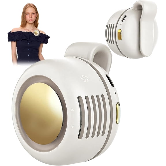 Portable Clip-On Fan, Mini USB Rechargeable 360° Rotatable Fan, 3-Speed Silent Mini Bladeless Fans