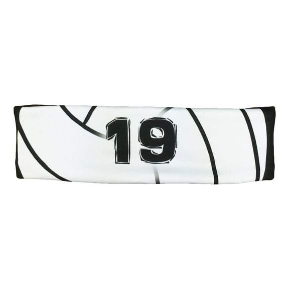Player ID Volleyball Headband (White, #19)