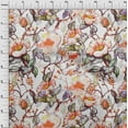 thumbnail image 4 of oneOone Polyester Spandex Orange Fabric Florals Dress Material Fabric Print Fabric By The Yard 56 Inch Wide, 4 of 6
