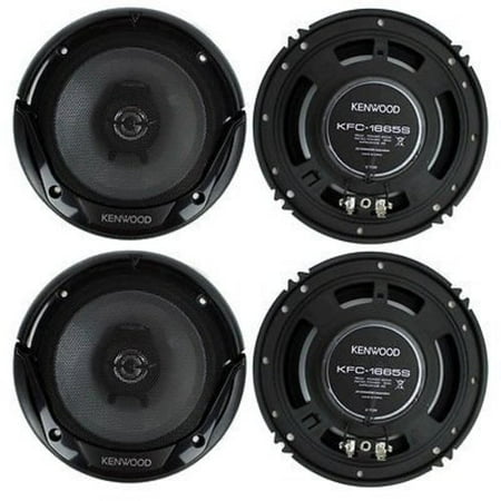 New 4) New Kenwood KFC-1665S 6.5 Inch 600 Watt 2-Way Car Audio Door Coaxial Speakers- PUNER (Best Cheap Door Speakers)