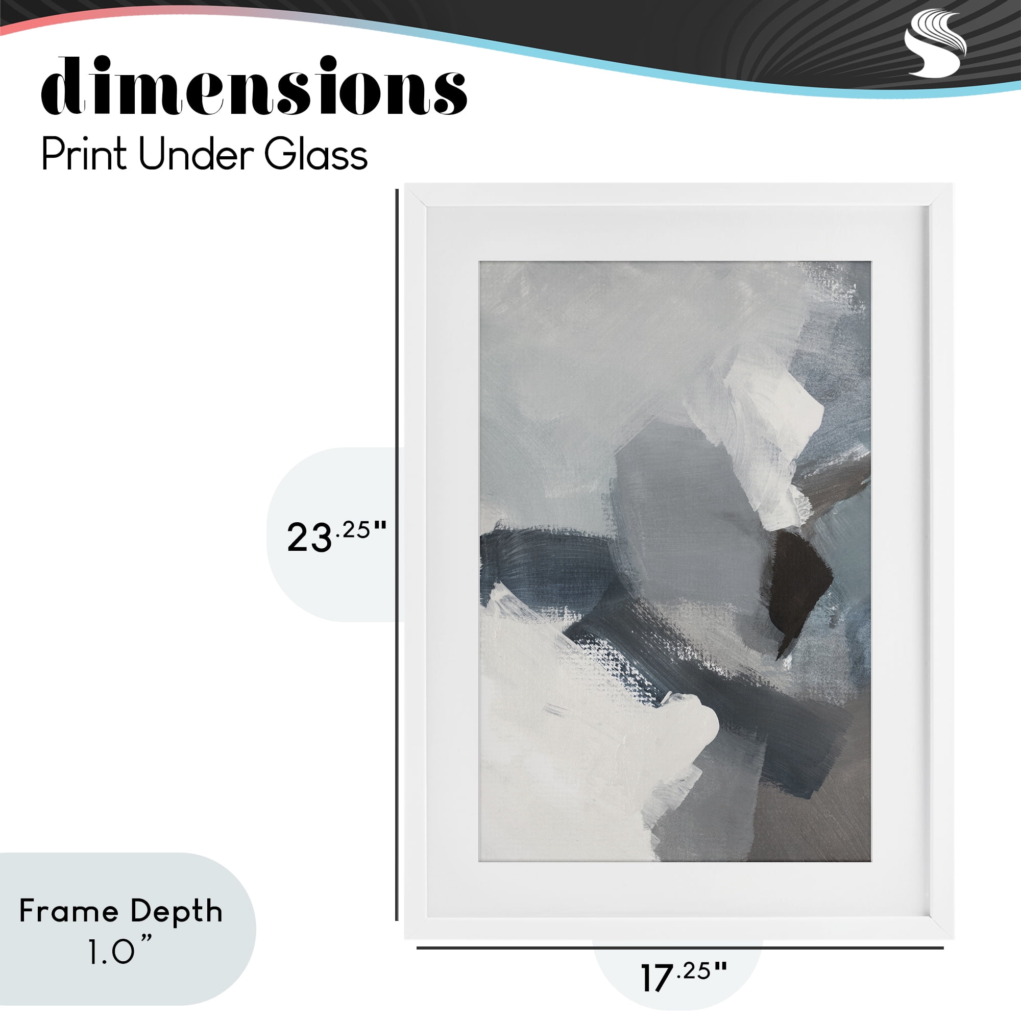 Stupell Industries Peace In The Storm White Framed Print Under Glass, design by Lanie Loreth