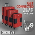 TACH V3 Connectable Hardside Spinner Suitcase Luggage Bags, 3 Piece Set