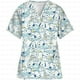 thumbnail image 4 of Uniforme de enfermería de dibujos animados, camisetas con estampado de Snoopy, uniforme de enfermera, moda para mujer, cuello en V, bolsillo, uniformes médicos, ropa de trabajo, 4 of 4