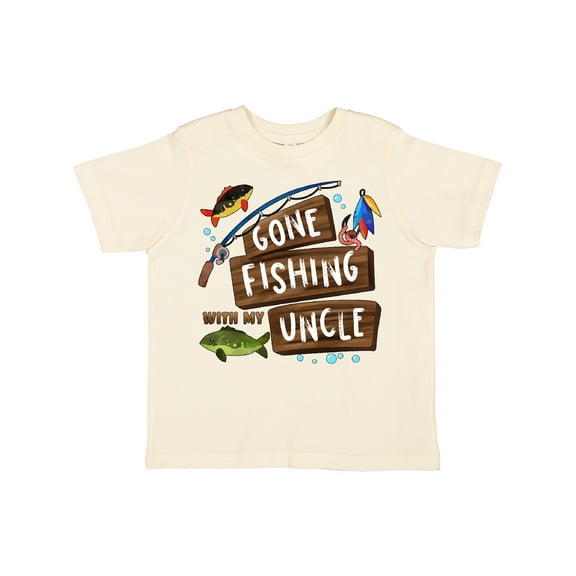 Inktastic Gone Fishing with My Uncle Boys or Girls Toddler T-Shirt