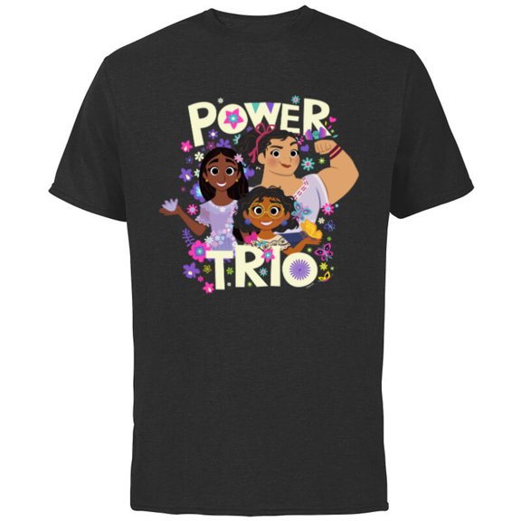 Disney Encanto Mirabel Isabela Luisa Power Trio - Short Sleeve Cotton T-Shirt for Adults - Customized-Black