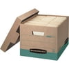 Bankers Box, FEL12775, Recycled R-Kive File Storage Box, 12 / Carton, Kraft,Green