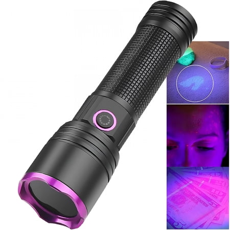 HIBIBUD Uv Flashlight Blood Tracking Light for Night Hunting 2000 Lumens Black Light for Pet Urine Detection with Charging Cable (1Pcs)