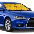 thumbnail image 4 of Fotbe Mardi Gras Crayfish and Fleur de lis Car Windshield Sunshade | Sun Visor Protector Front Window Shade, Keeps Out UV Rays, Keeps Your Vehicle Cool-, 4 of 7