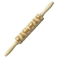 thumbnail image 2 of 14 inch Christmas Engraved Embossed Rolling Pin, Embossed Wooden Rolling Pin, Christmas Snowflake Flower Pattern, Engraved 3D Rolling Pin for Baking Fondant, Pizza, Pie, Pasta, Dough, Cookies, 2 of 4