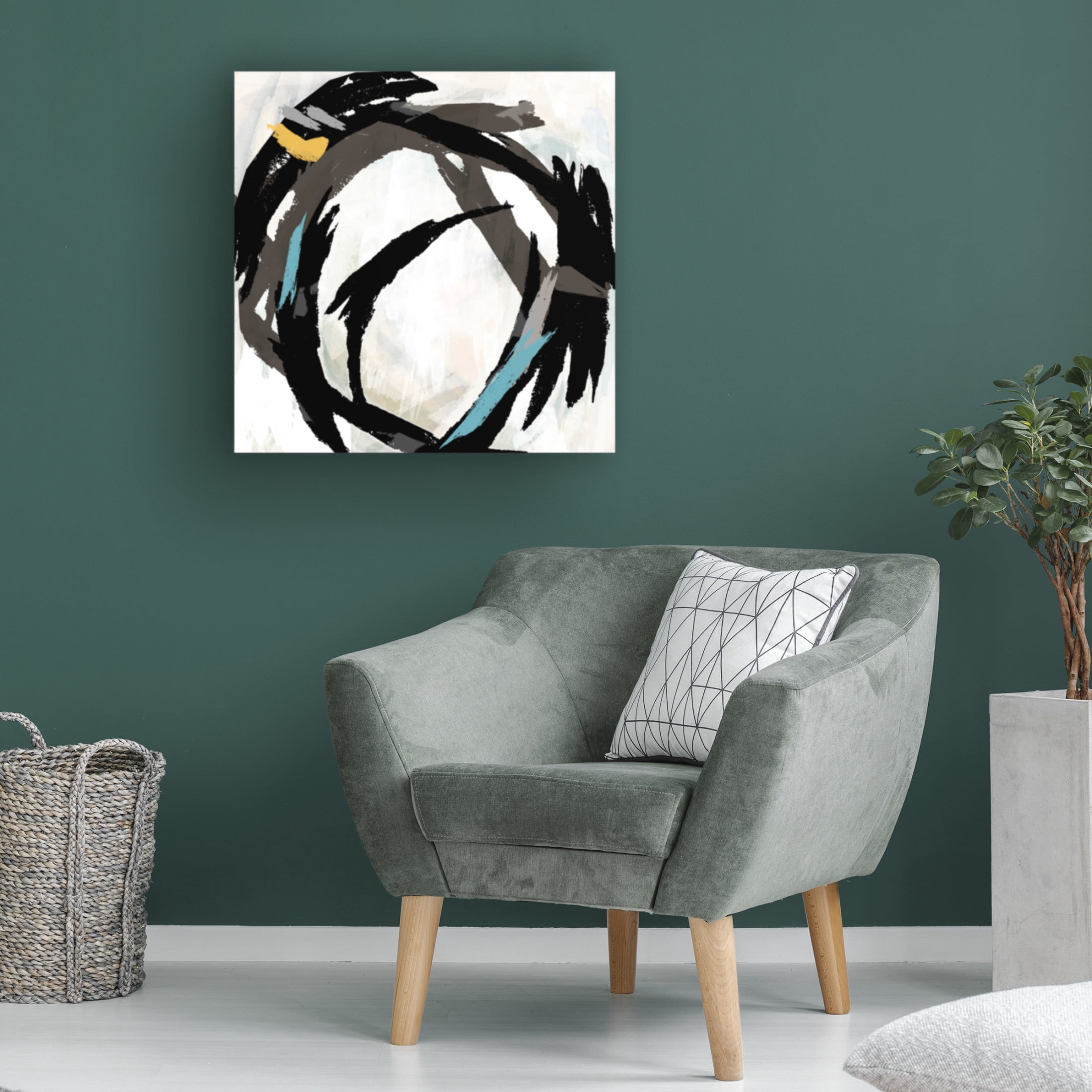 Canvas Wall Art - Studio W 'Radiant Round I' Wall Art for Living Room, Bedroom, or Office Décor by Trademark Fine Art - 14 x 14 Inches