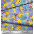 thumbnail image 3 of Soimoi Polyester Crepe Fabric Leaves & Floral Artistic Print Fabric by The Yard 52 Inch Wide, 3 of 3