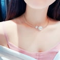 thumbnail image 3 of Collier Ras-du-Cou pour Femmes, Mode, Fausse Perle, Breloque, Bijou, Collier avec Bracelet, 3 of 10