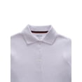 thumbnail image 4 of Smith's American Girls' Picot Trim Long-Sleeve Polo Shirt Color: white Size: 2t, 4 of 4