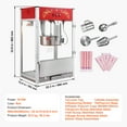 thumbnail image 4 of KFFKFF Commercial Popcorn Machine, 16 Oz Popcorn Popper Countertop Popcorn Maker, 1615W with Hardened Glass, Comes with 3 Stainless Steel Ladles, Cinema Inspired Design, Red, 4 of 9