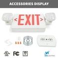 thumbnail image 5 of 1PK Red Exit Sign with Emergency Lights, Two Adjustable Square Heads LED Emergency Exit Light with Battery Backup, UL Listed, AC 120/277V, Commercial Emergency Lights Combo for Business, 5 of 7