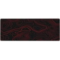 thumbnail image 3 of Red Black Topographic Mouse Pad Large Gaming Desk Mat Computer Mousepad XL Long Non-Slip Laptop Keyboard Mat for Office Home Travel Work 31.5"L*11.8"W, 3 of 6