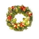 thumbnail image 2 of Adornos navideños, corona de flores para puerta de entrada, aldaba navideña para interior y exterior, con lazo de piñas y frutos rojos, de plástico., 2 of 6