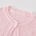 thumbnail image 6 of hengsof Toddler Girls Short Sleeve Bolero Cardigan Sweaters Kids Knit Button Lettuce Trim Shrug Cropped Cute Sweater, 6 of 8