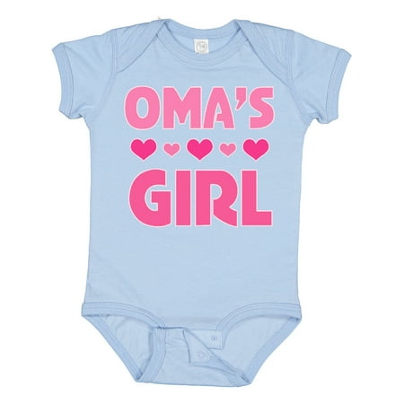 

Inktastic Oma s Girl Heart Gift Baby Girl Bodysuit