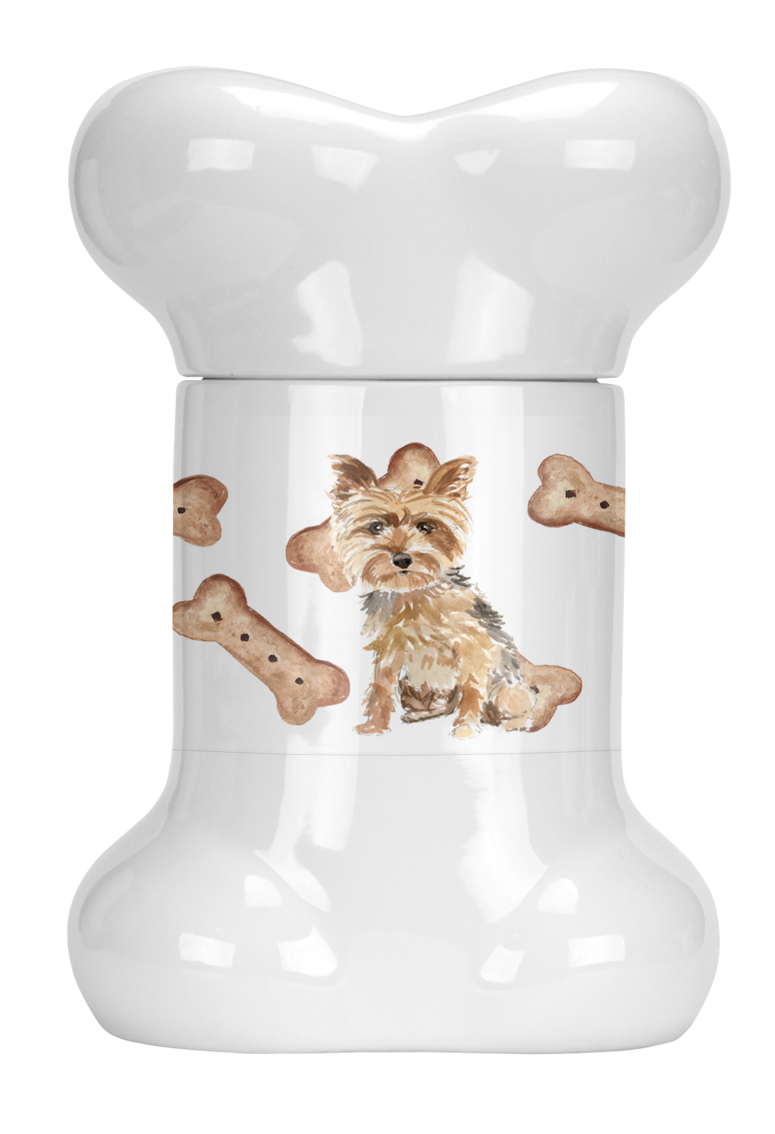 Yorkie or Yorkshire Terrier Bone Shaped Treat Jar
