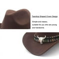 thumbnail image 4 of Ethnic Style Western Cowboy Hat Women's Wool Hat Jazz Hat, 4 of 6