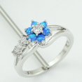 thumbnail image 2 of Women's Synthetic Artificial Opal Flower Ring, 2 of 2