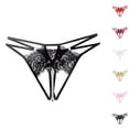 thumbnail image 2 of Pafei Tyugd Lace Thongs for Women Sexy G String Thong Panties Beaded Low Rise Underwear Fashion Lingerie Green Free Size, 2 of 6