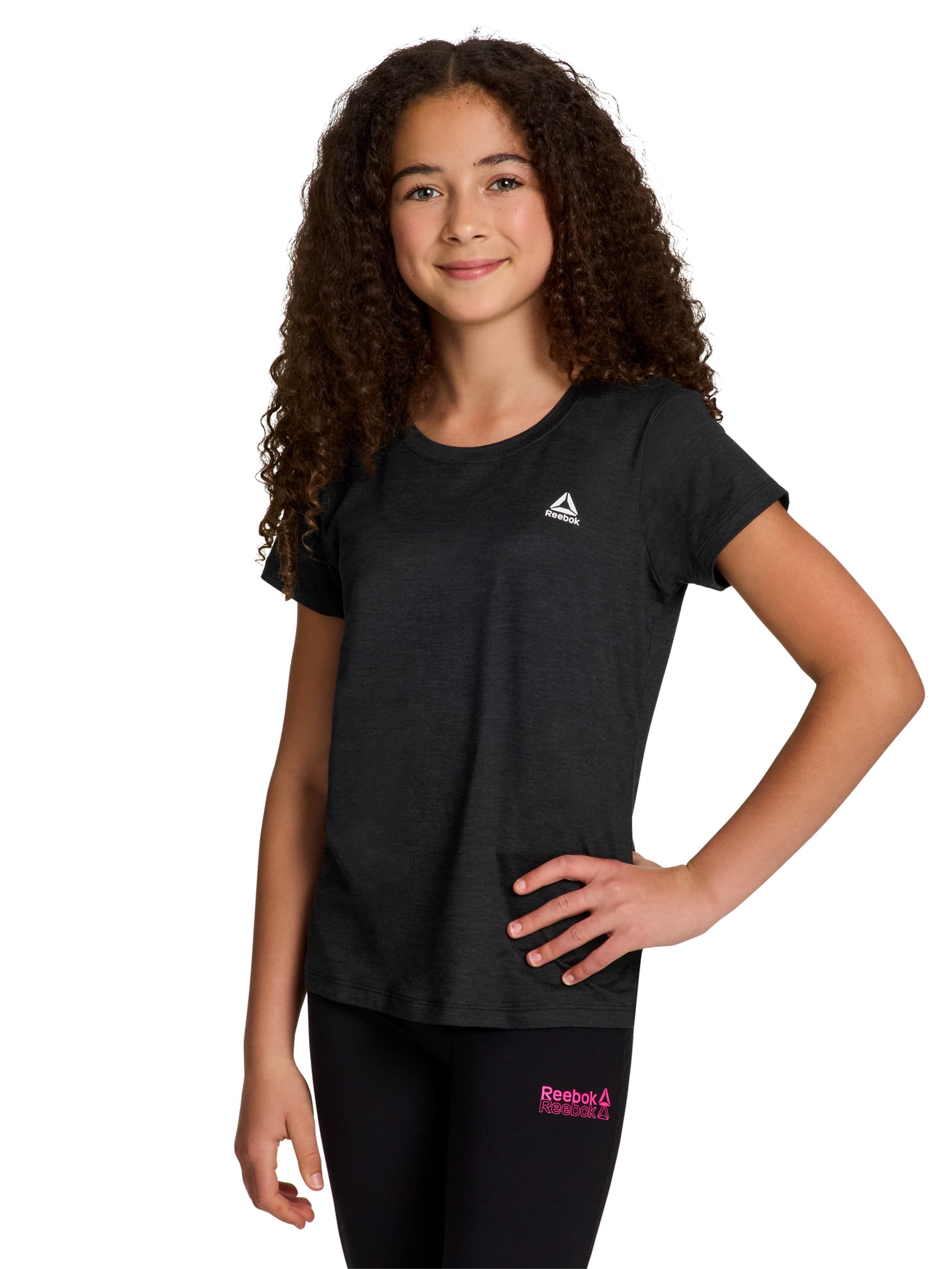 Reebok Girl's Legacy Performance Short Sleeve T-Shirt, Sizes 4-18