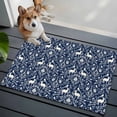 thumbnail image 3 of 2x3 Ft Entryway Area Rug, Navy Blue Boho Elk Kitchen Rug Runner Washable Floor Mat, Middle Century Vintage Botanical Non Slip Indoor Door Mat Throw Carpet for Bathroom Living Room Bedroom, 3 of 8