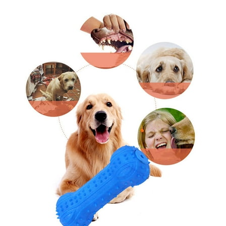 DINHEAROM Pet Supplies Dog Toy TPR Blue for Small Dogs Playtime 5Pcs 5.1*1.8*0.8in