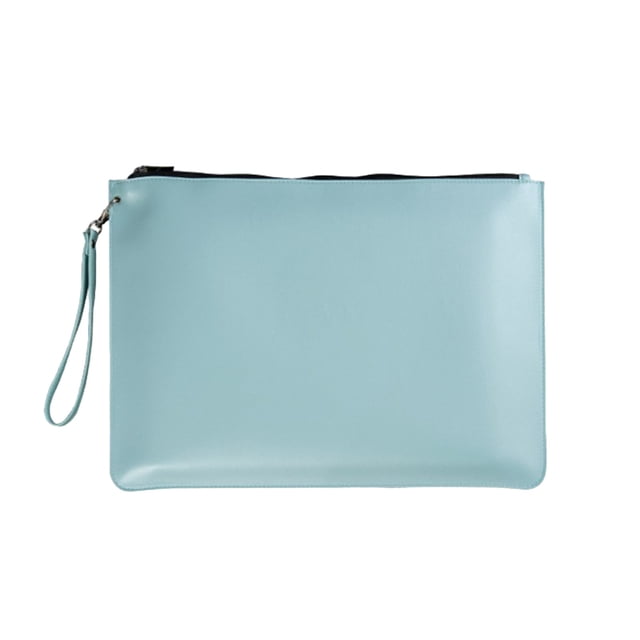 Yhmxh Leather Document Bag Business Meeting Briefcase/folder Portable Zippered Document Bag Large-capacity A4 Waterproof Storage File Bag Suitable For Office Use Stationery Supplies Office Supplies