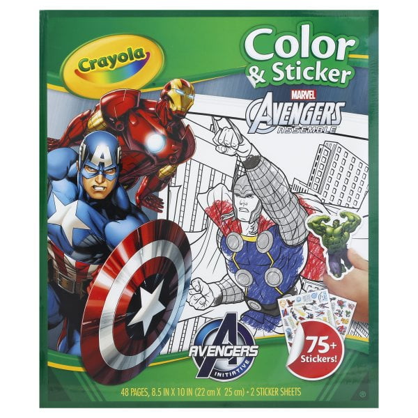 Crayola Marvel Avengers Assemble Color & Sticker Book, 1 book