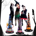 thumbnail image 3 of Set de juego para lanzar anillos con sombrero de bruja inflable para Halloween de Yeepoo, 3 of 6