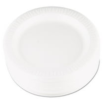 Dart 9PWQR 9 in. Quiet Classic Laminated Foam Dinnerware Plate - White (500/Carton)