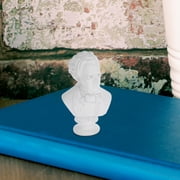 OUNONA Small Resin Bust Statue Miniature Musician Figurine Desktop Decoration Resin Portrait Sculpture Classic Tabletop Adornment