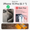 thumbnail image 3 of Funda magnética de cuero para iPhone 15 Pro de 6,1", 3 of 9