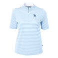 thumbnail image 2 of Women's Cutter & Buck  Powder Blue Tampa Bay Rays Virtue Eco Pique Stripe Top, 2 of 3