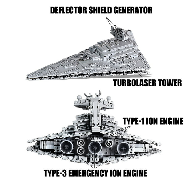 Mould King 21007 Empire over Jedha City Star Destroyer Model Building Kit Toy Gift Stem