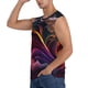 thumbnail image 3 of Fotbe Colorful Abstract Wave Motion Men's Camiseta sin Mangas Estampada para Hombres, Playera Casual para Gimnasio, Entrenamiento, Playa-Small, 3 of 7