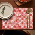 thumbnail image 5 of Pioneer Flower Floral Print Pattern Summer Linen Placemats Set Of 6, Washable Non-Slip Heat Resistant Table Mats for Kitchen, 12x18 Inch, 5 of 5