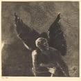 thumbnail image 2 of Odilon Redon 15x15 Gold Ornate Wood Frame and Double Matted Museum Art Print Titled - Glory and Praise to You, Satan, in the Heights of Heaven or You Regnas, and in the Depths of Hell, or De, 2 of 4