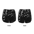 thumbnail image 6 of Uemuo Falling Musical Pattern Women's Athletic Shorts High Waisted Running Shorts with Liner Pockets Gym Elastic Workout Shorts-Medium, 6 of 9