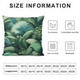 thumbnail image 5 of JRXY  Plant Pillow, Watercolor Tropical Palm Leaves Colorful Illustration Natural Feelings, Decorative Printed Pillowcase,Lime Green White, 5 of 5