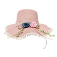 thumbnail image 2 of Straw Hats Women with Roses Embellishments Big Eaves Hat Beach Hats Women, 2 of 8