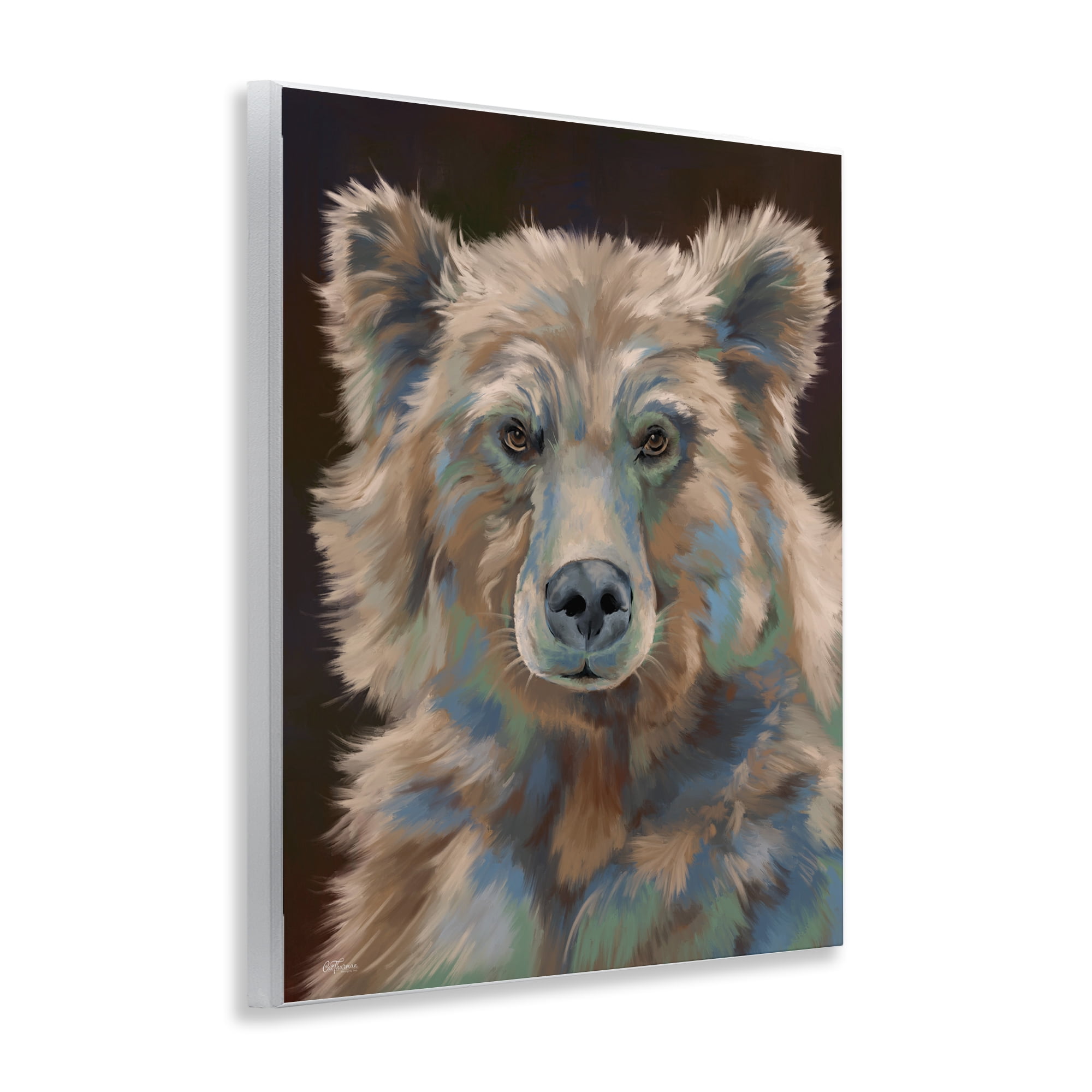 Stupell Industries Fluffy Bear Portrait Animals & Insects Painting Unframed Art Print Wall Art, 11 x 14