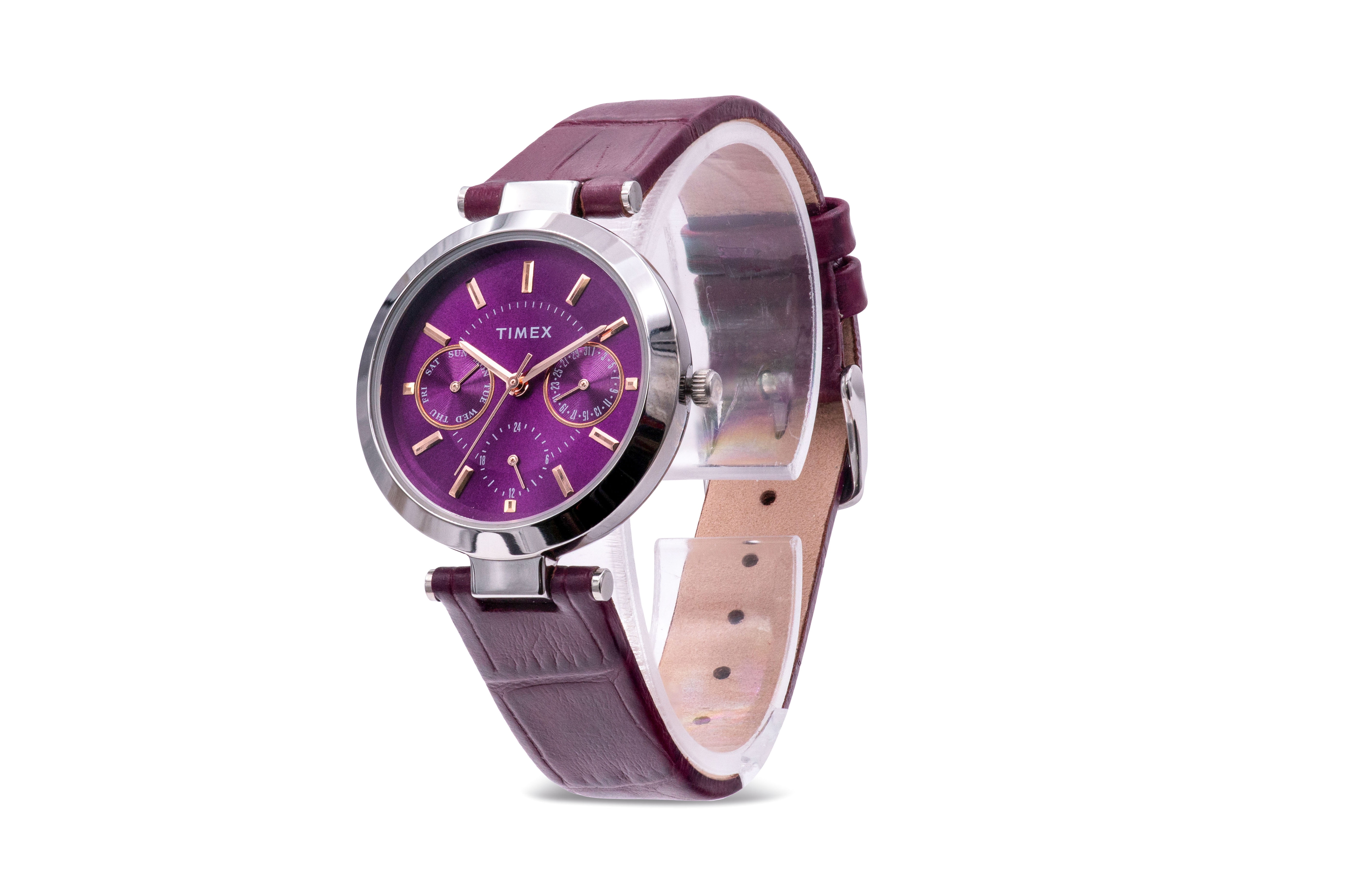 Timex Multifunction Leather Ladies Watch TW2T46200