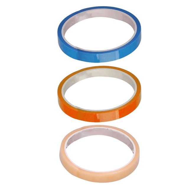 3 x Cinta adhesiva divertida con forma de bola rodante, juguete sensorial para hacer tú mismo, juego para fiestas infantiles en casa Amarillo claro y naranja y azul