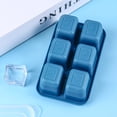 thumbnail image 1 of Molde cuadrado de silicona para cubitos de hielo con tapa, accesorio para molde de bandeja de hielo DIY (azul), 1 of 6