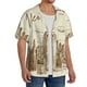 thumbnail image 2 of Fotbe New York Camisa Estampada de Manga Corta para Hombre, Casual de Verano, Estilo Playero, Sin Arrugas-Large, 2 of 5
